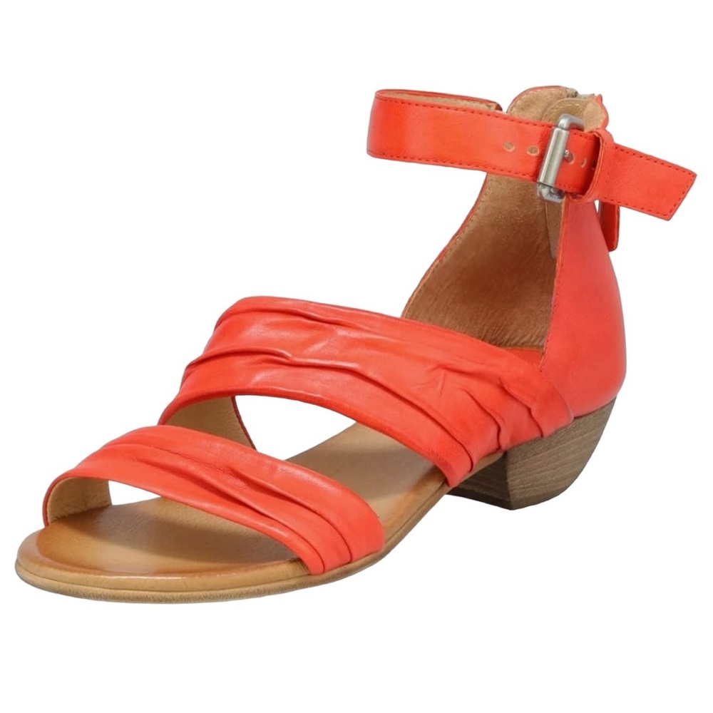 Miz Mooz Vibrant Orange Ankle Strap Sandals - Picture 5 of 12